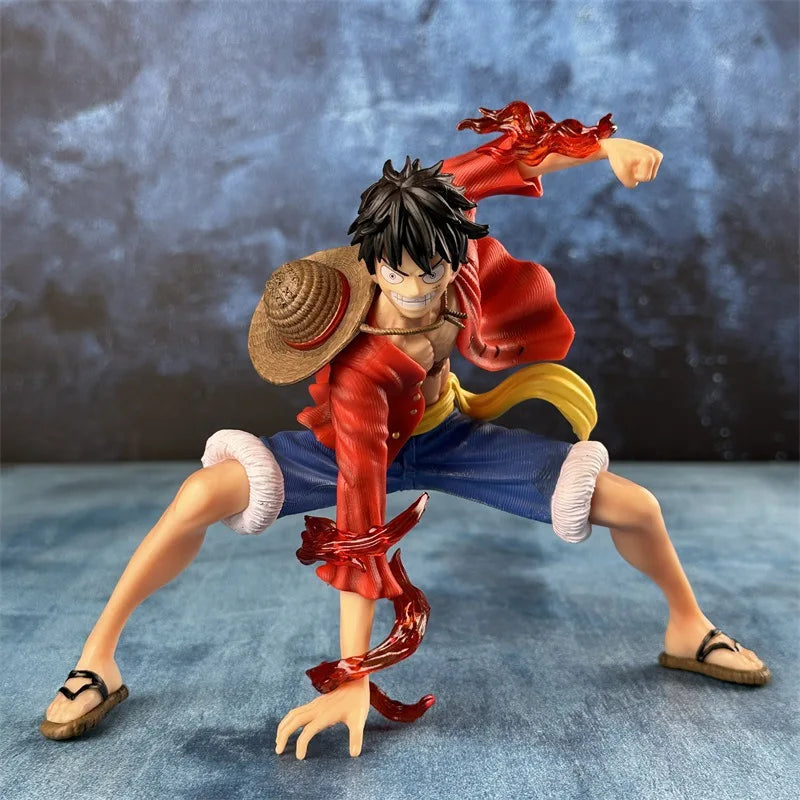 18cm One Piece Monkey D. Luffy Action Figures Battle Style Anime Collection PVC Model
