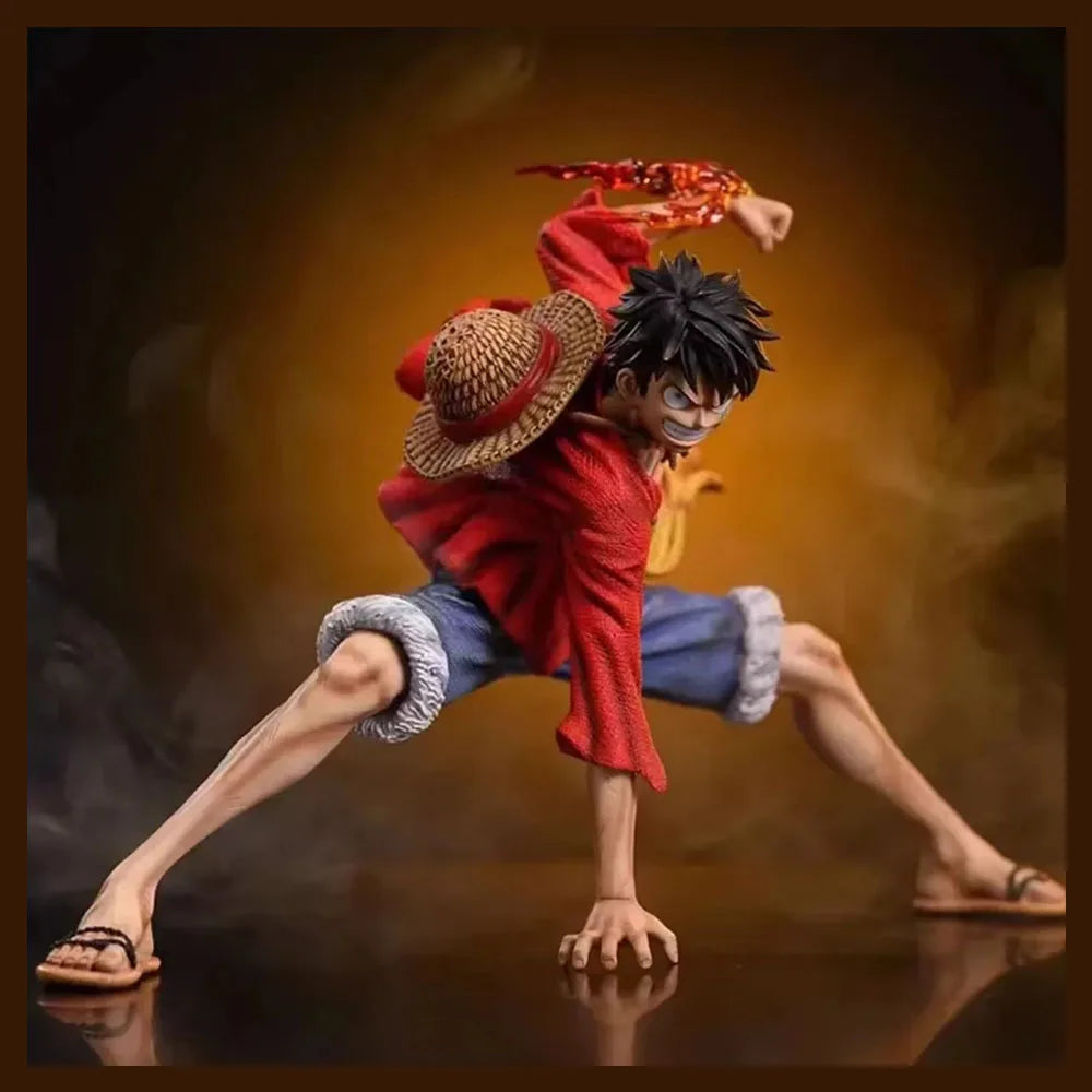 18cm One Piece Monkey D. Luffy Action Figures Battle Style Anime Collection PVC Model
