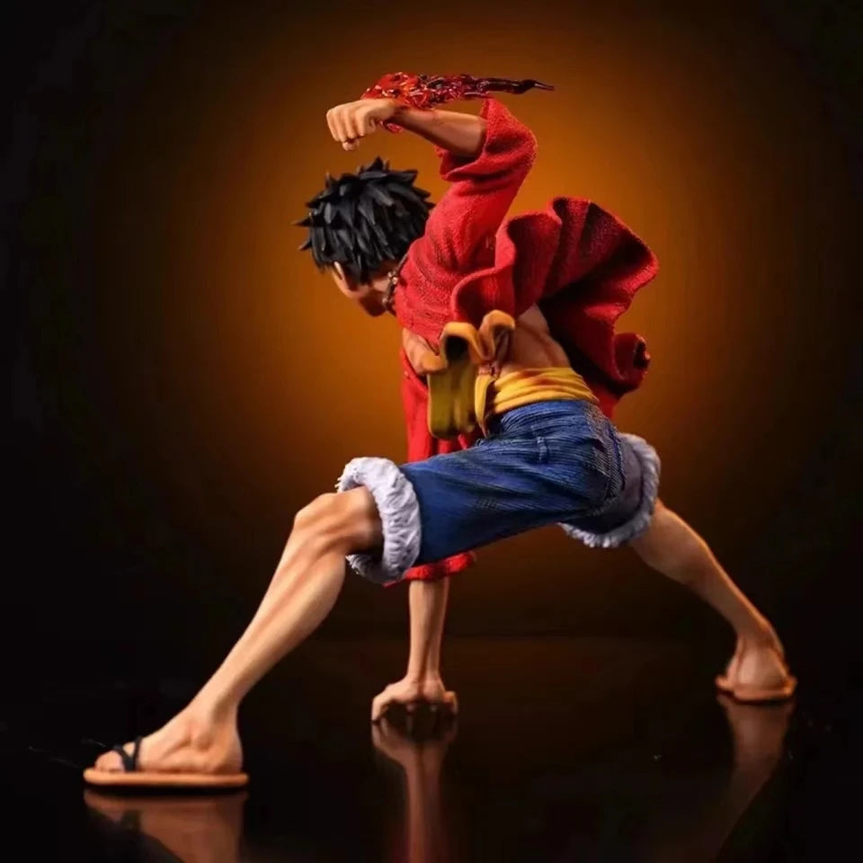 18cm One Piece Monkey D. Luffy Action Figures Battle Style Anime Collection PVC Model